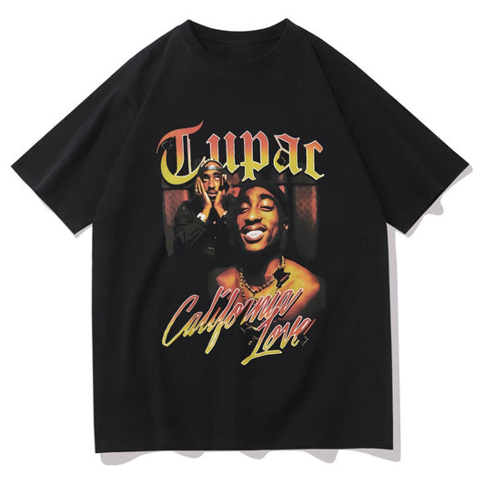 Rapper Tupac T Shirt Hip Hop Loose Oversized