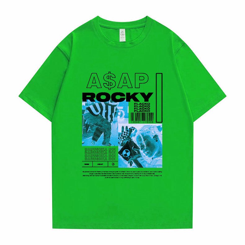 Asap Rocky  T shirt Oversized Streetwear Unisex