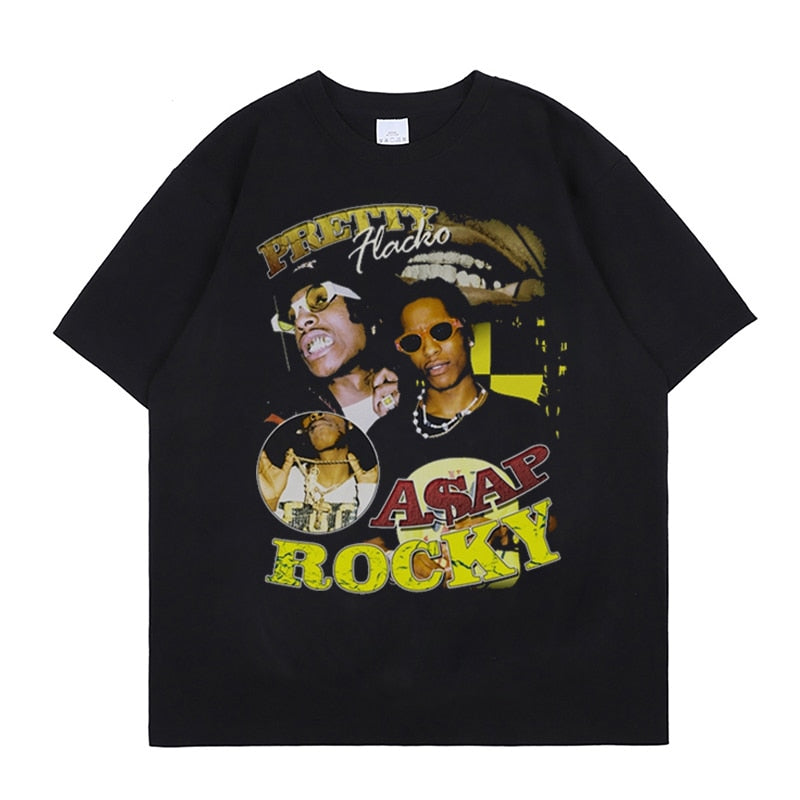 ASAP Rocky T shirt Streetwear Camisetas Hombre