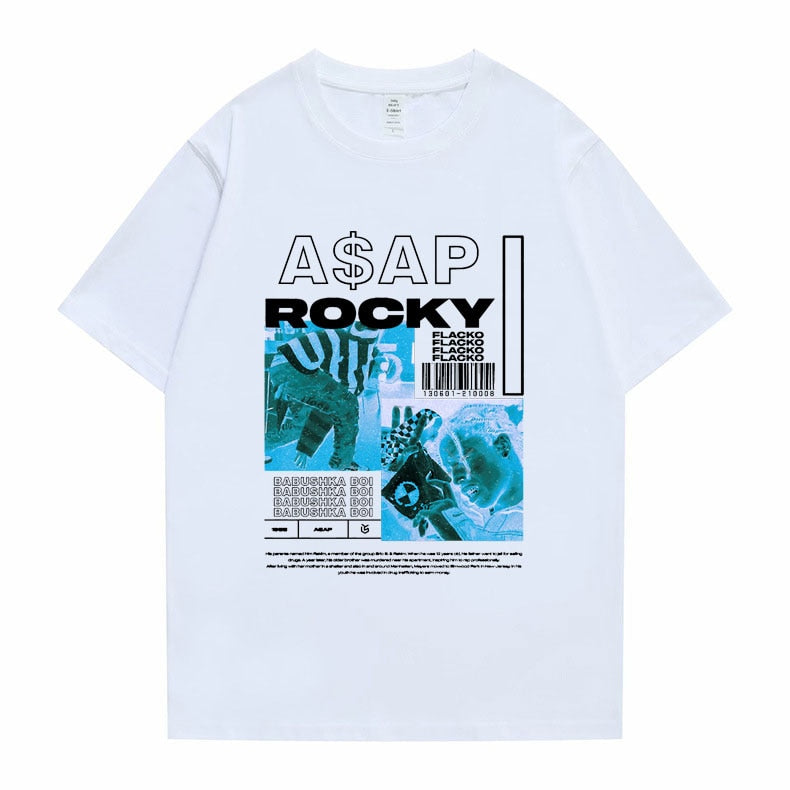 Asap Rocky  T shirt Oversized Streetwear Unisex