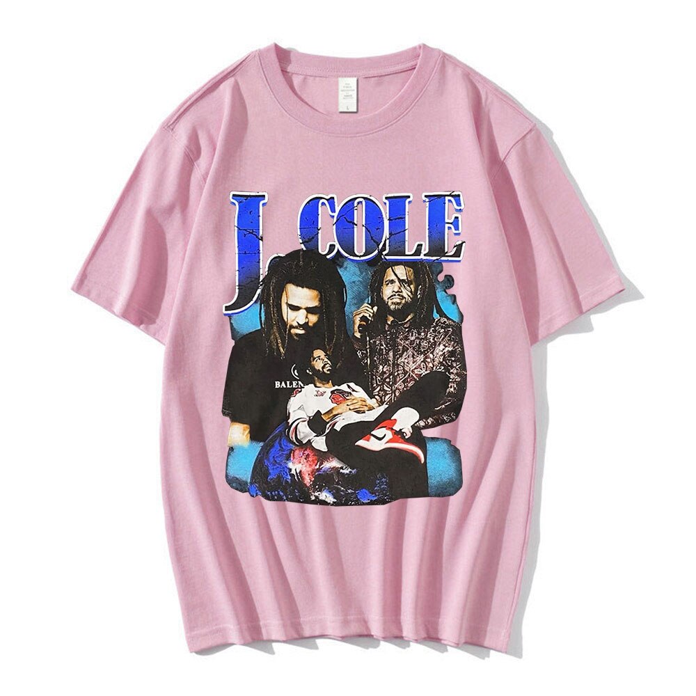 J Cole T shirt Vintage 90s Rap Hip Hop Graphics Oversize