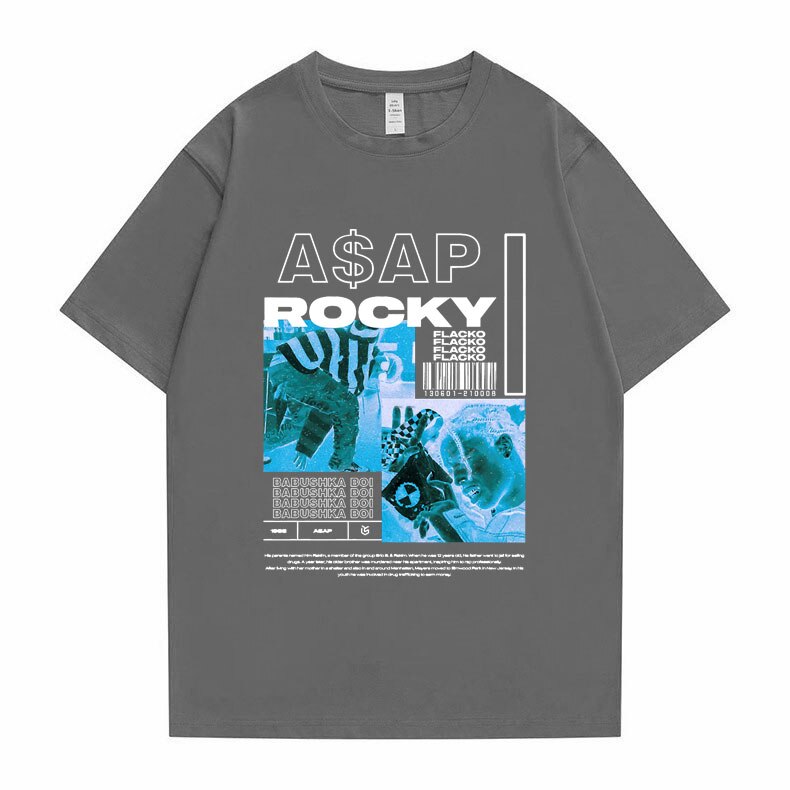 Asap Rocky  T shirt Oversized Streetwear Unisex