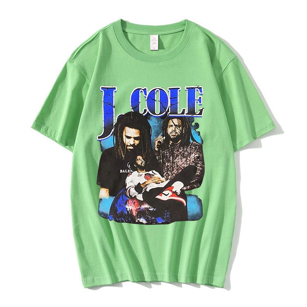 J Cole T shirt Vintage 90s Rap Hip Hop Graphics Oversize