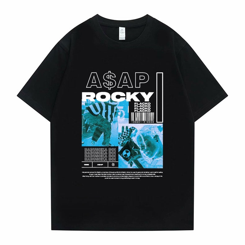 Asap Rocky  T shirt Oversized Streetwear Unisex