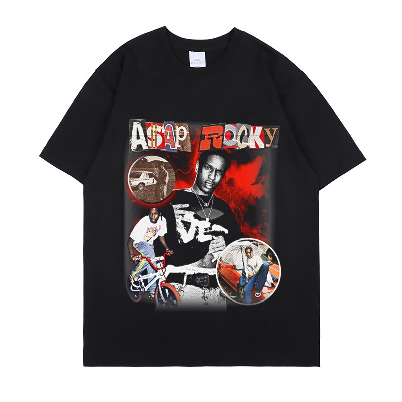 ASAP Rocky T shirt Streetwear Camisetas Hombre