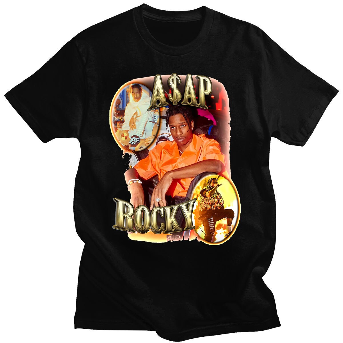 ASAP Rocky T shirt Streetwear Camisetas Hombre