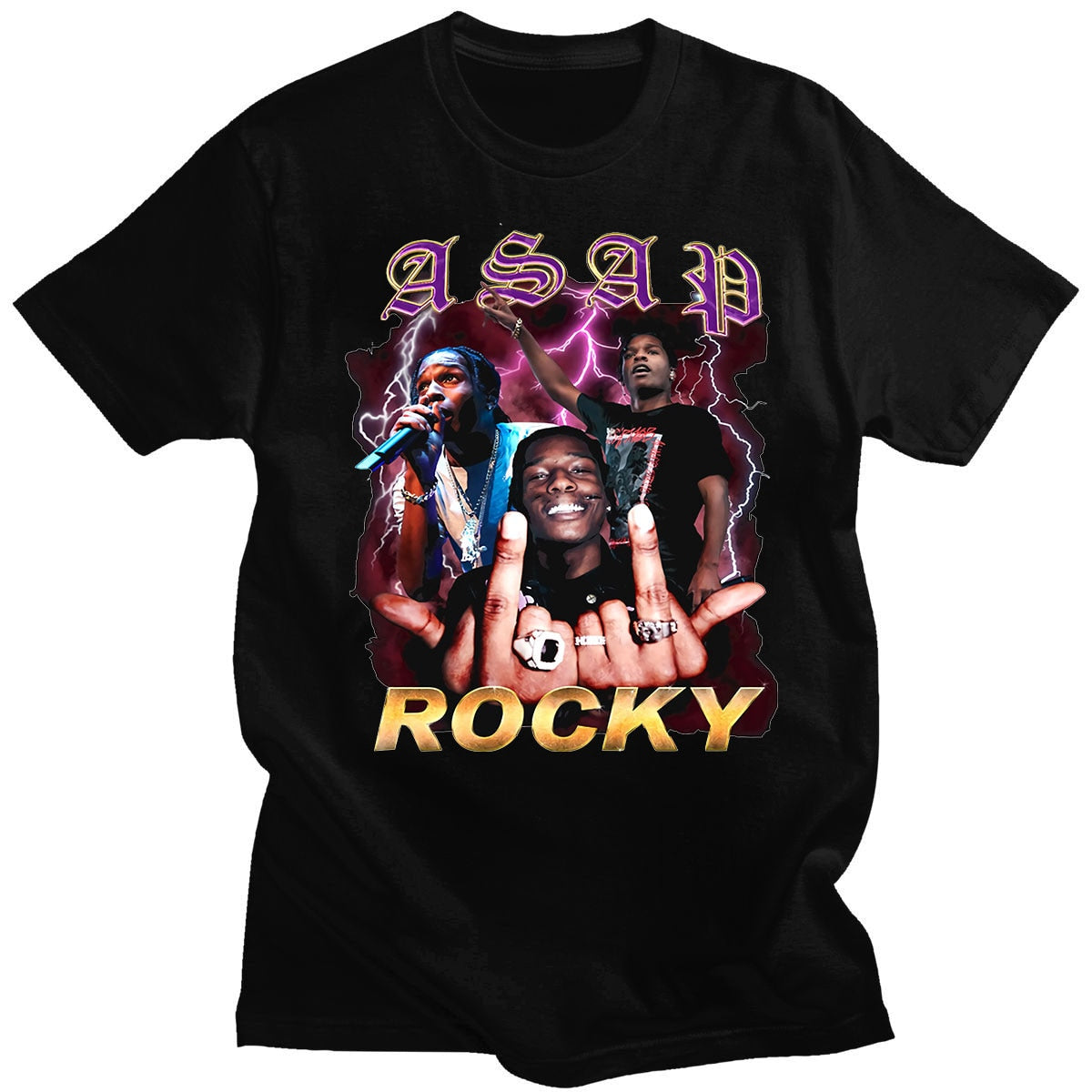 ASAP Rocky T shirt Streetwear Camisetas Hombre