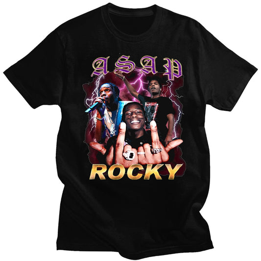 ASAP Rocky T shirt Streetwear Camisetas Hombre