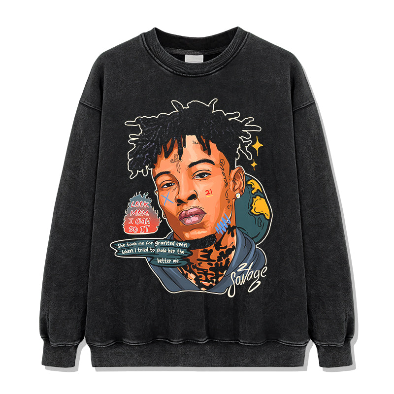 21 Savage By Comics 47 Sweatshirt